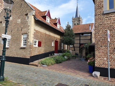 Charming cobblestone street in a quaint town in the Paulista water circuit region.