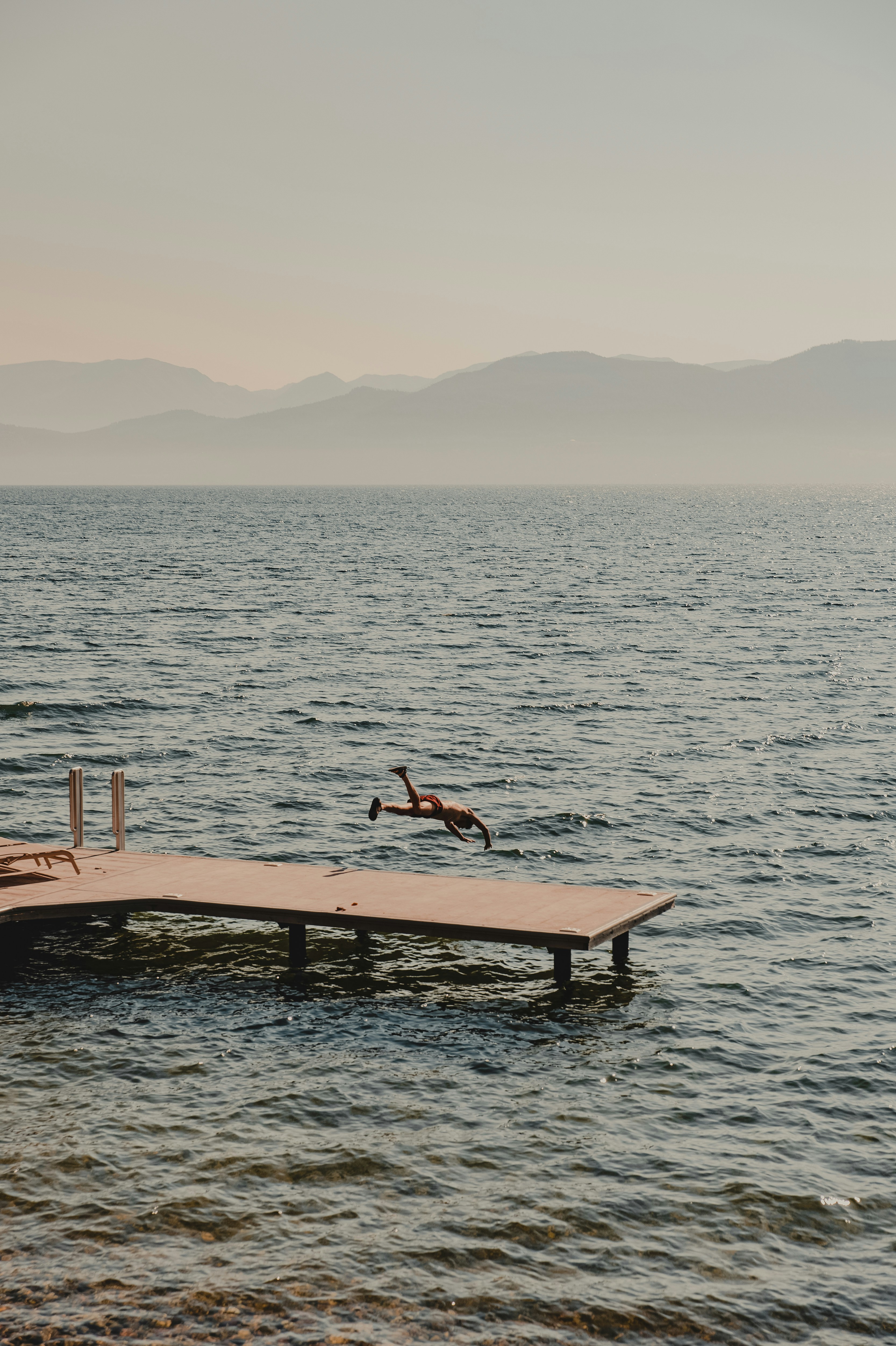 a dock in the middle of a body of water