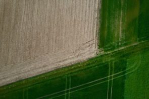 Satellite image overlay showing crop health and irrigation zones