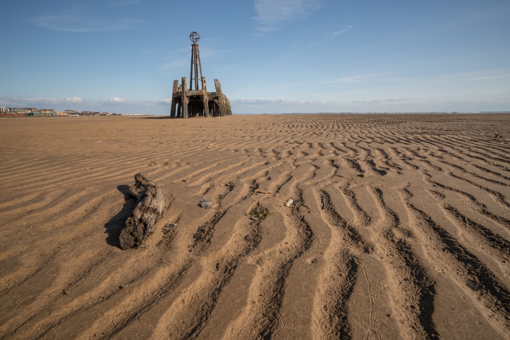 a drilling rig in the middle of a desert