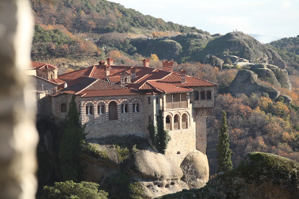 a large building on top of a mountain