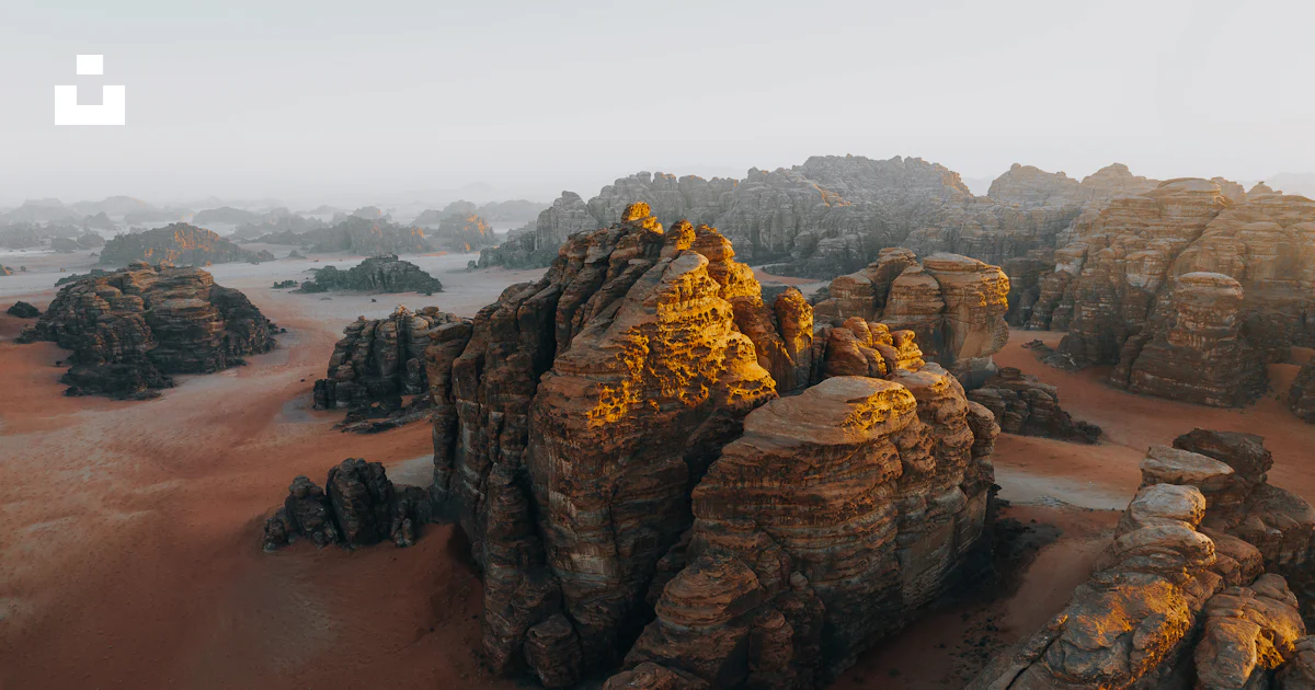 Desert Rocks. View An aerial view of a desert with rocks and sand photo – Free Wallpaper ...