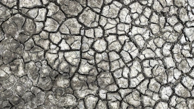 Close-up of a digital map showing groundwater depletion and recovery zones.