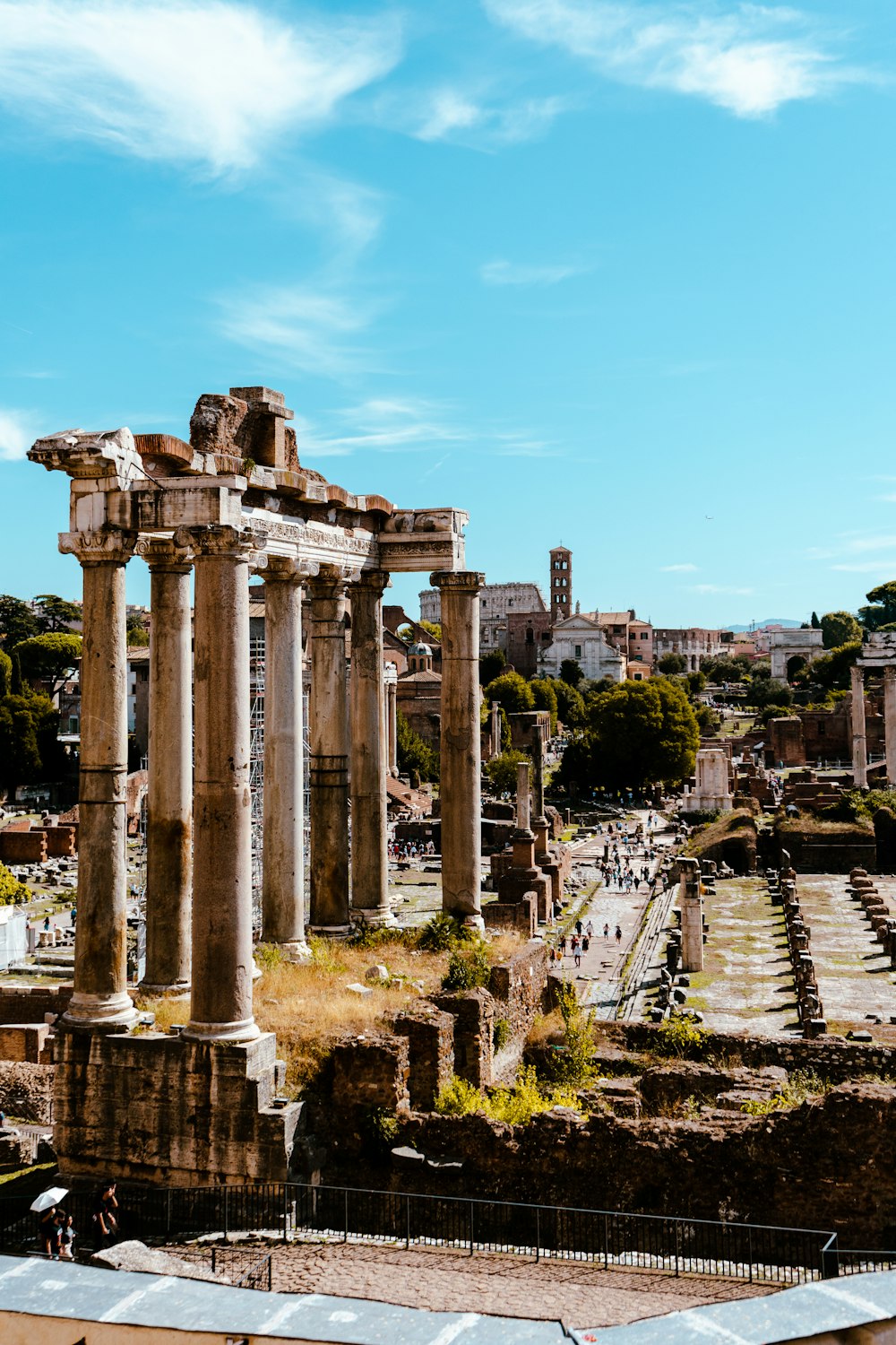 the ruins of the ancient city of pompei