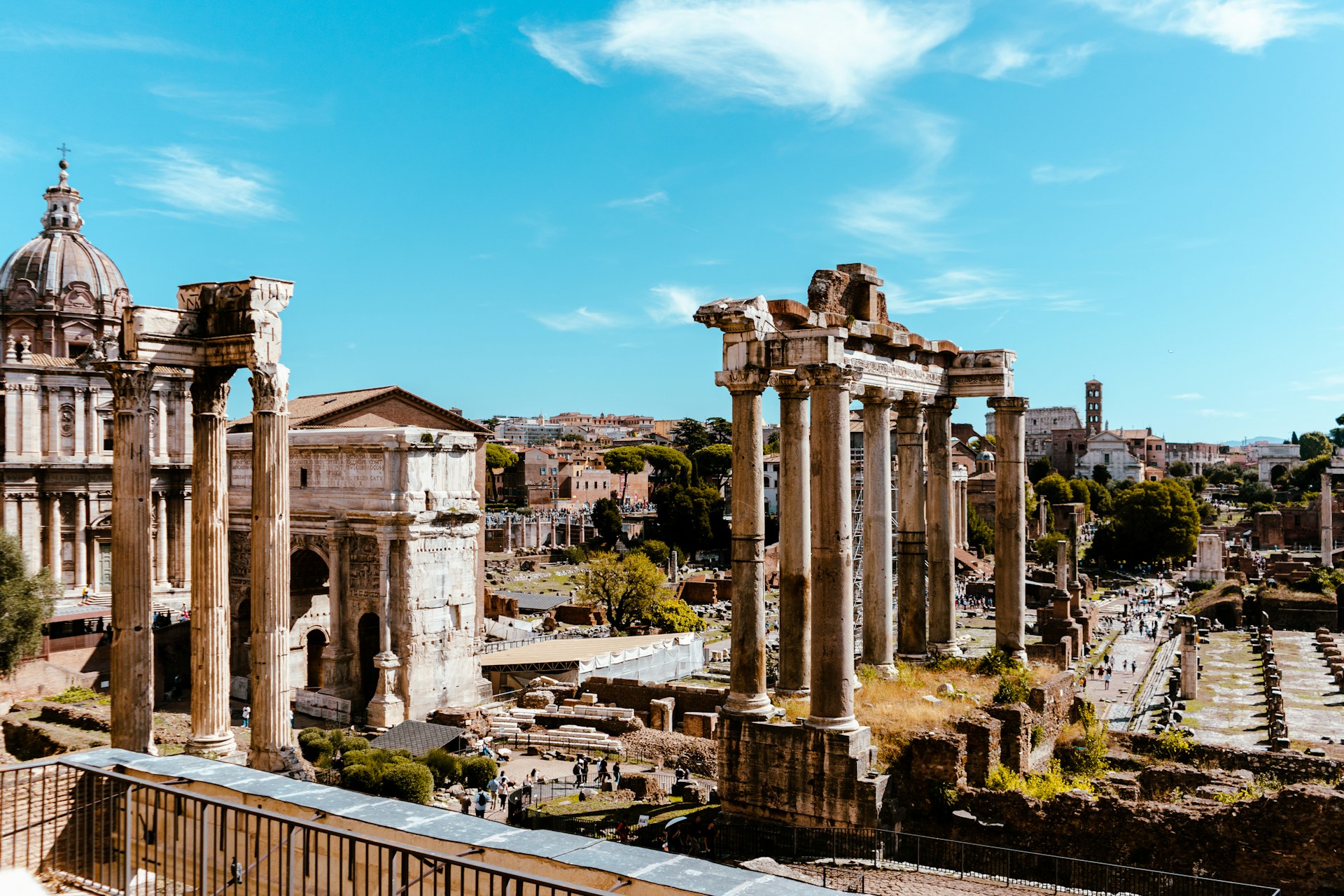 the ruins of the ancient city of rome