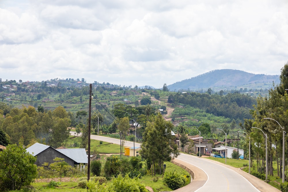 a rural road in the middle of the country