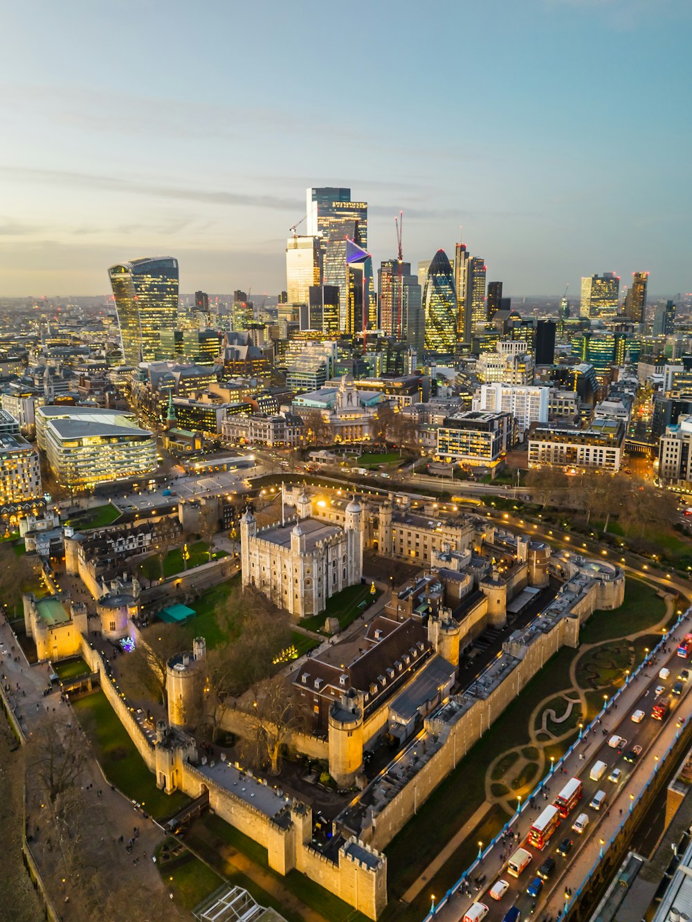 an aerial view of the city of london