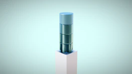 Digital rendering of a scanned object displayed on a computer screen with vibrant blue accents.