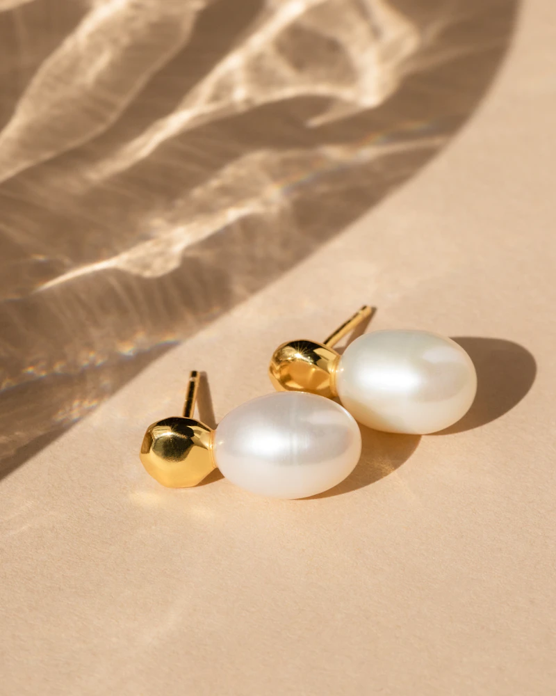 Pearl Hoop Earrings