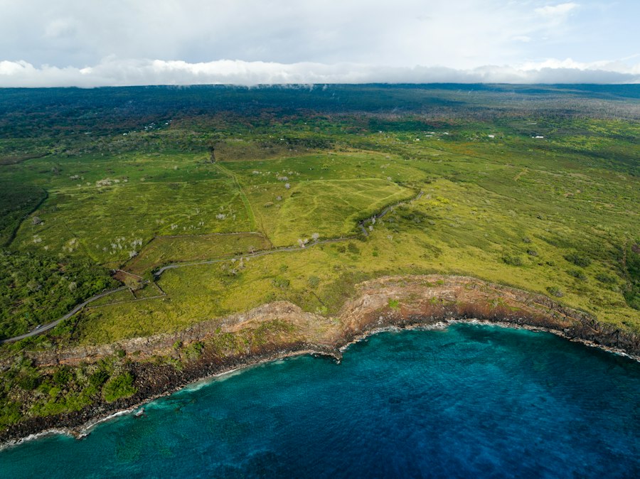 Aerial view of the Kona coastline on the Island of Hawaiʻi — the kind of residential community requiring a PE-designed IWS