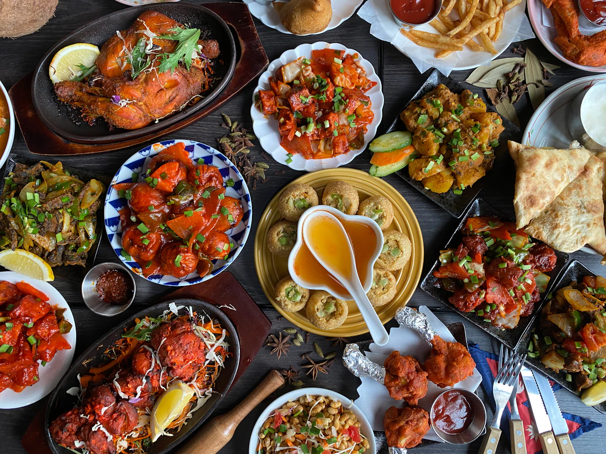 Catering spread prepared for an event