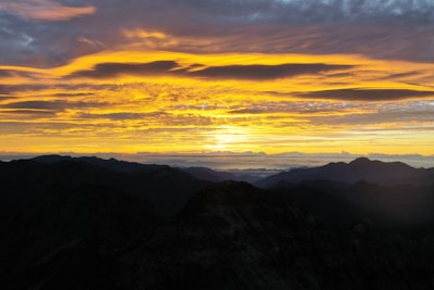 A breathtaking view of a scenic hill station at sunset.