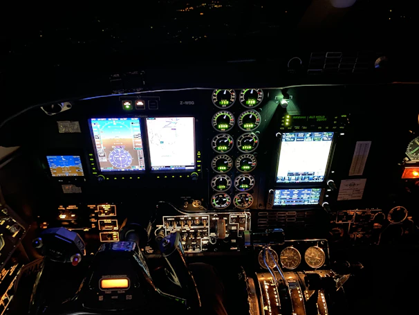 A dynamic digital illustration of a fighter jet cockpit with glowing controls, reflecting modern ebook technology.