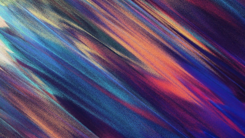 uma pintura abstrata de linhas multicoloridas
