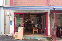 Bright and stylish renovated commercial space bustling with customers