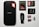 An assortment of storage devices is displayed, including a black SanDisk portable SSD with a red accent, several memory cards such as SD and microSD of varying capacities from brands like SanDisk and Transcend, along with a USB flash drive and a microSD card adapter.