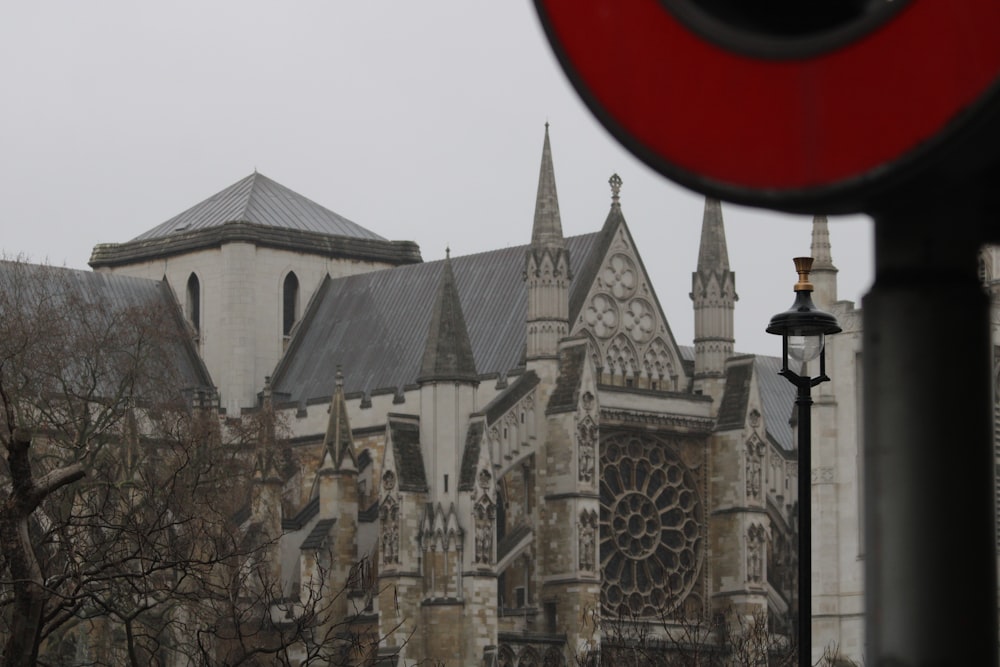 a view of a cathedral from across the street