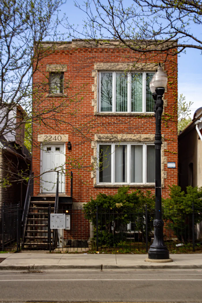 Classic Chicago brick two-flat