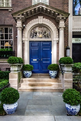 An inviting entrance of a stylish property.
