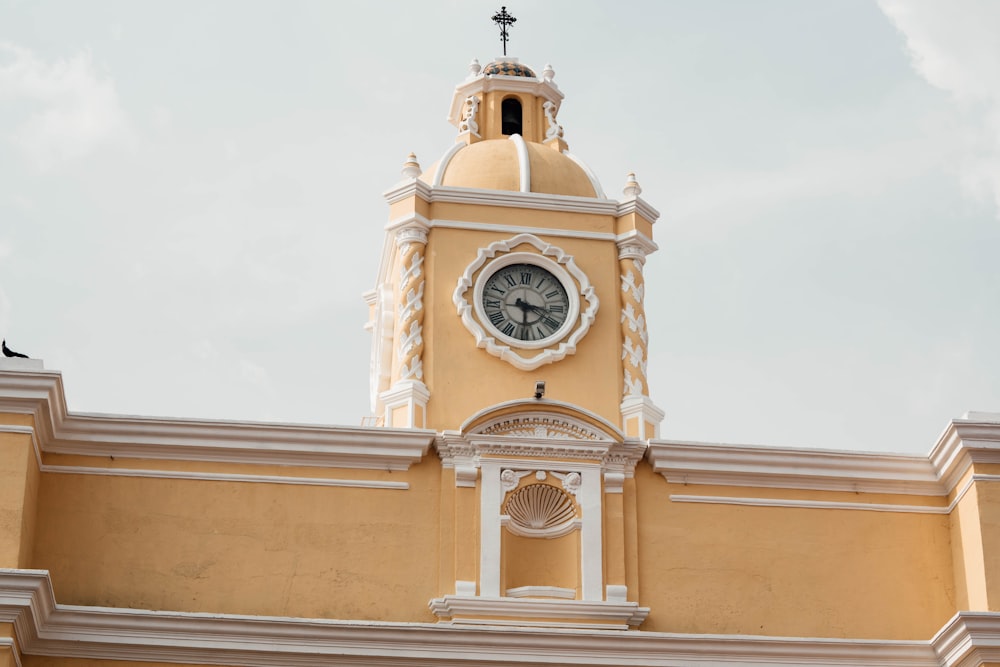 a clock tower on top of a building