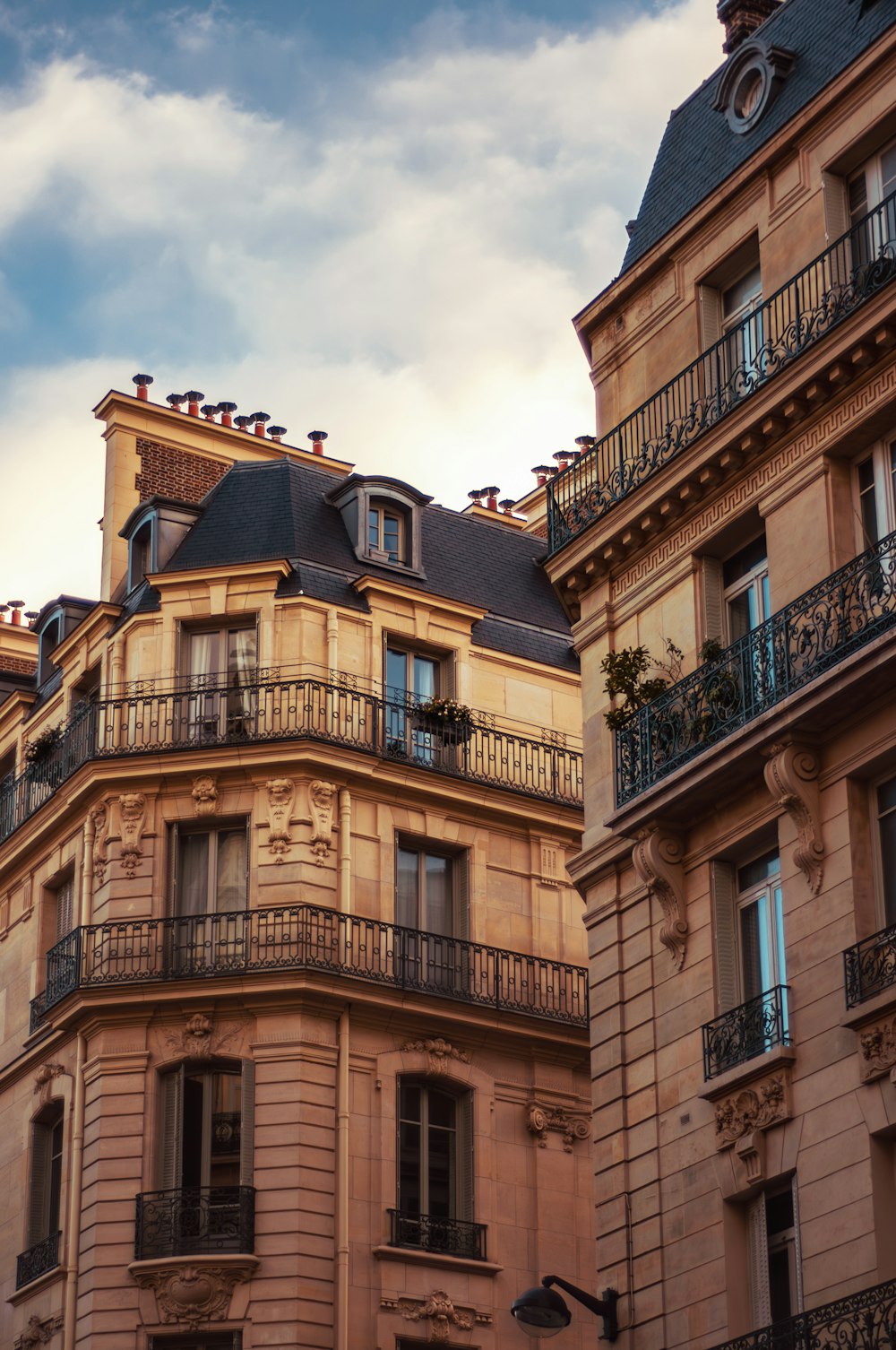 a building with balconies and balconies on the top of it