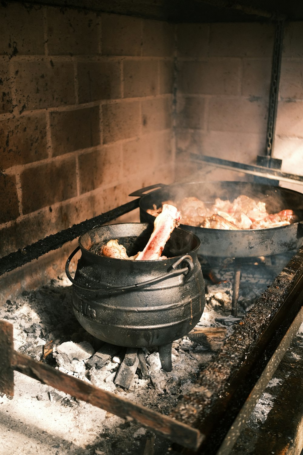 a pot of food is cooking on a stove