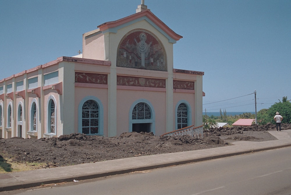 a building with a clock on the front of it