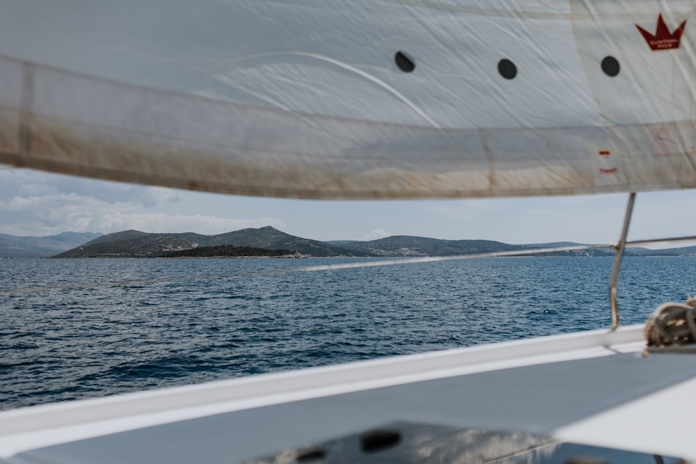 a view of a body of water from a boat