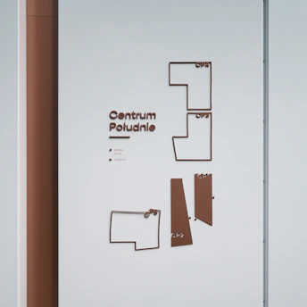 Simple illustration of a community map highlighting local connections in Dankowice