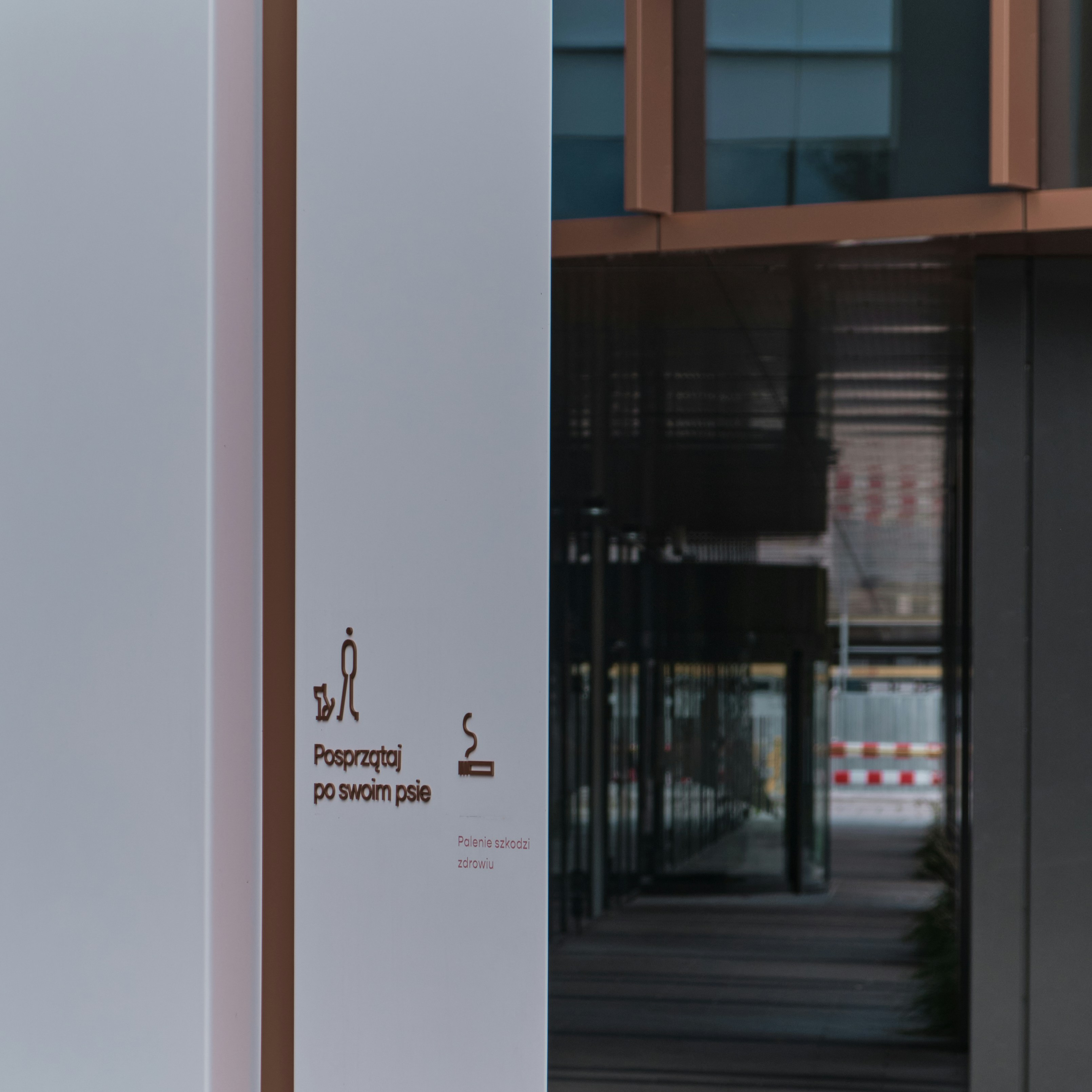 a sign that is on the side of a building