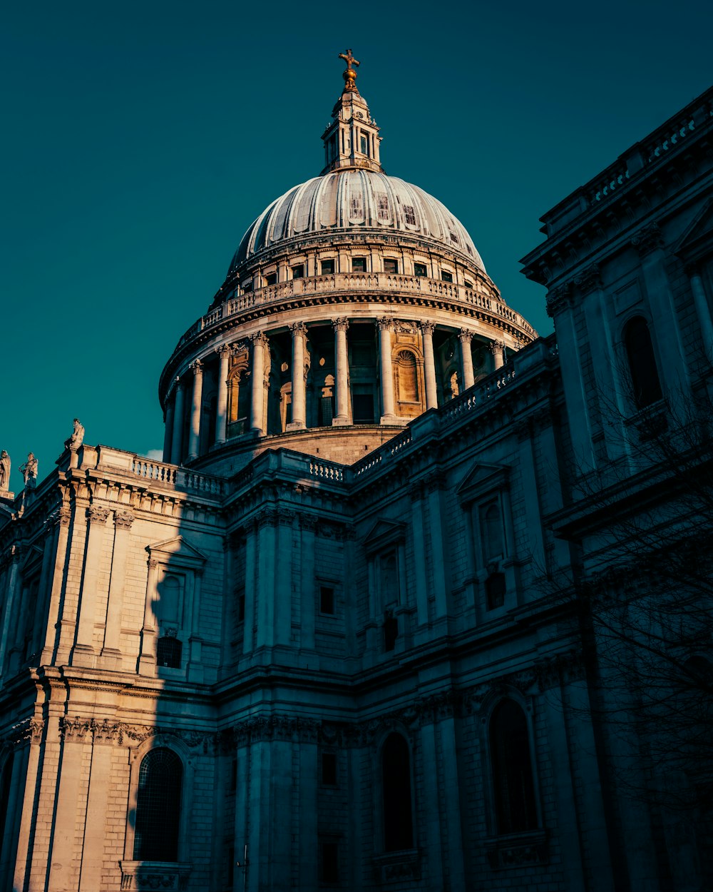 the dome of a building with a cross on top