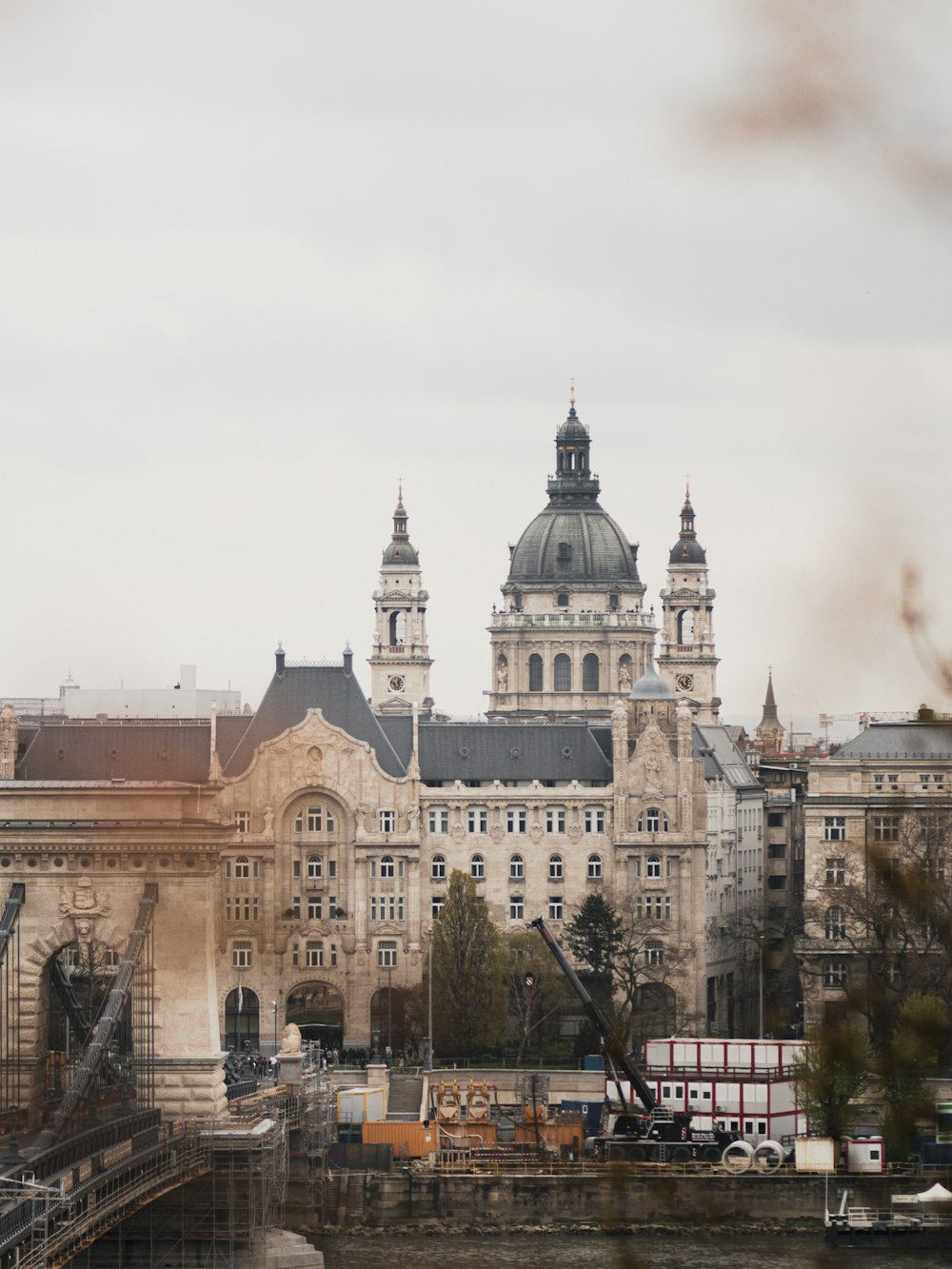 a large building with a clock tower on top of it