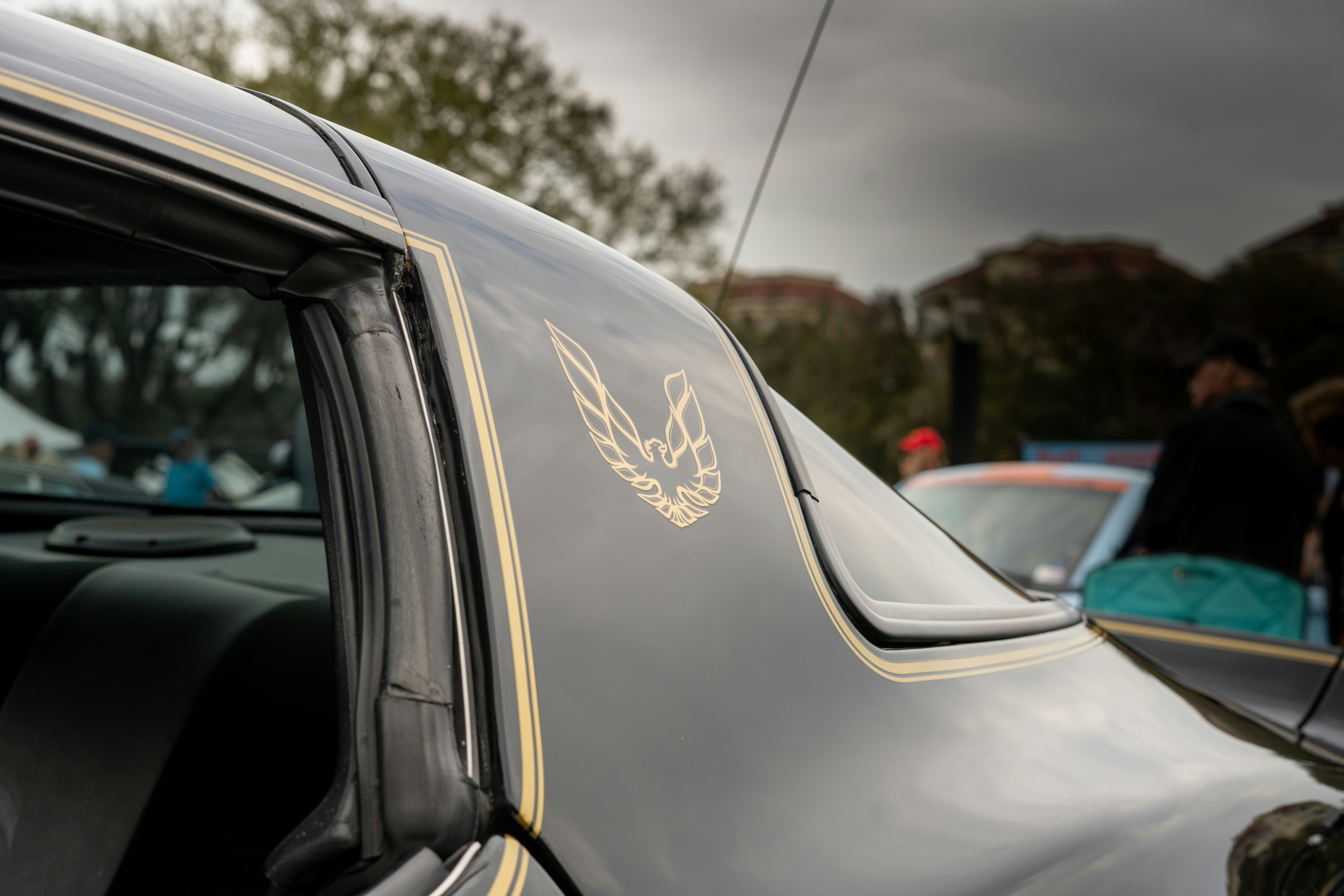 a close up of a car with a sticker on it, 