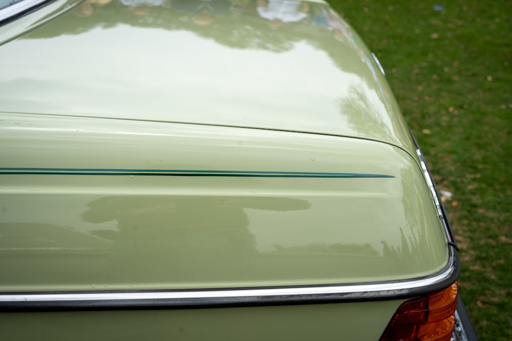 a close up of the rear end of a car