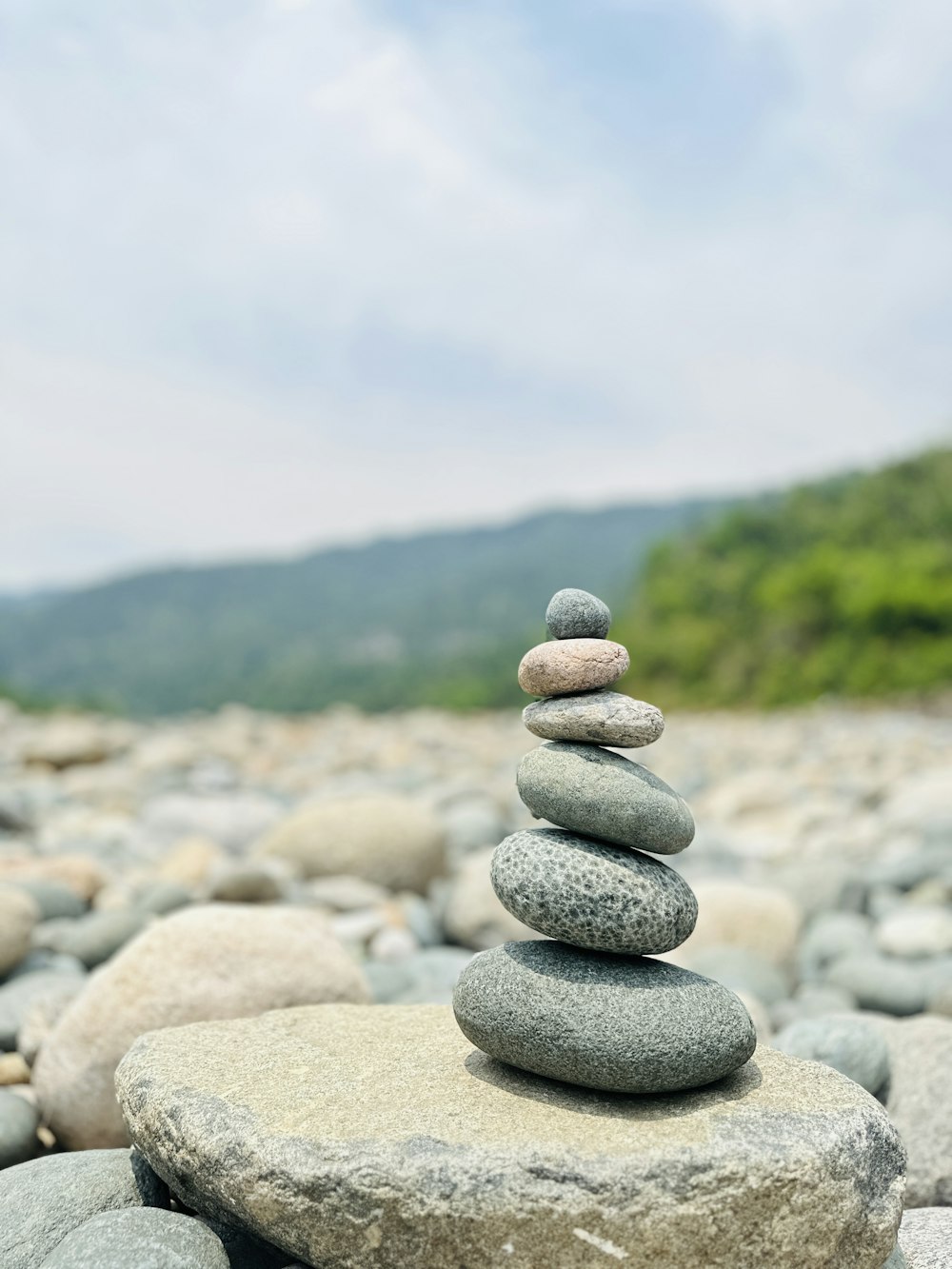 a pile of rocks stacked on top of each other