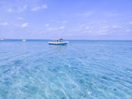 Boat on clear blue water, perfect for exploring during your stay