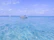 A serene boat gliding through the turquoise waters of the Gulf of Ajaccio under a bright blue sky.