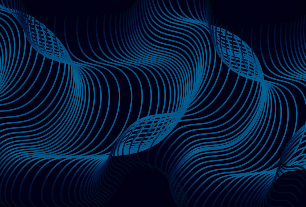 an abstract blue background with wavy lines