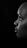 a woman's profile in black and white