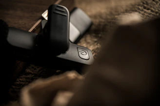 A sleek USB drive plugged into a laptop, glowing softly to show active password generation.