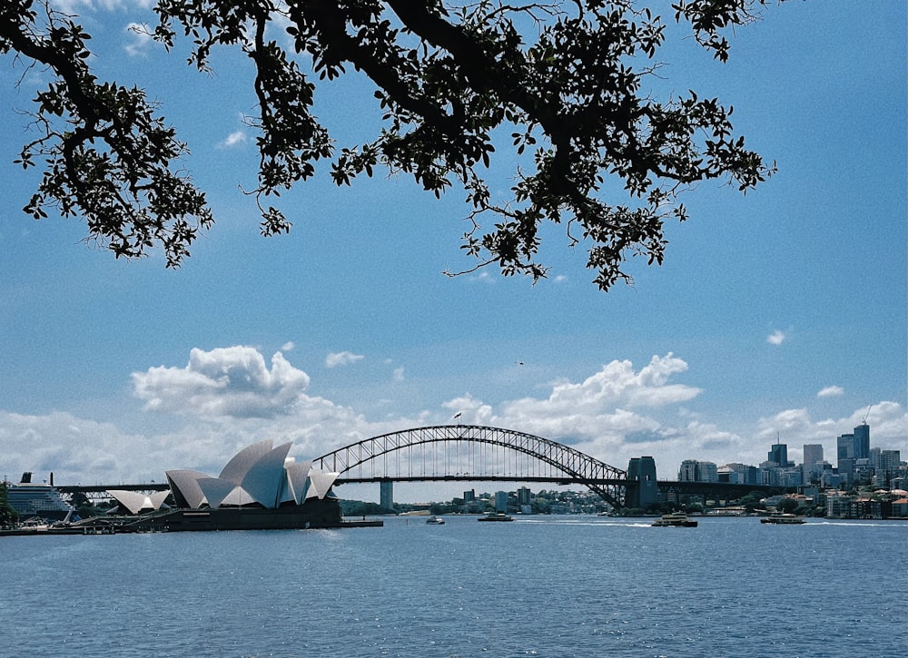 a large bridge over a large body of water