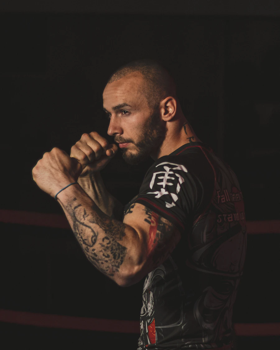 MMA fighter left