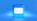 a blue button with a white envelope on it