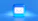 a blue button with a white envelope on it