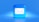 a blue button with a white envelope on it