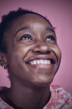 a woman with a smile on her face