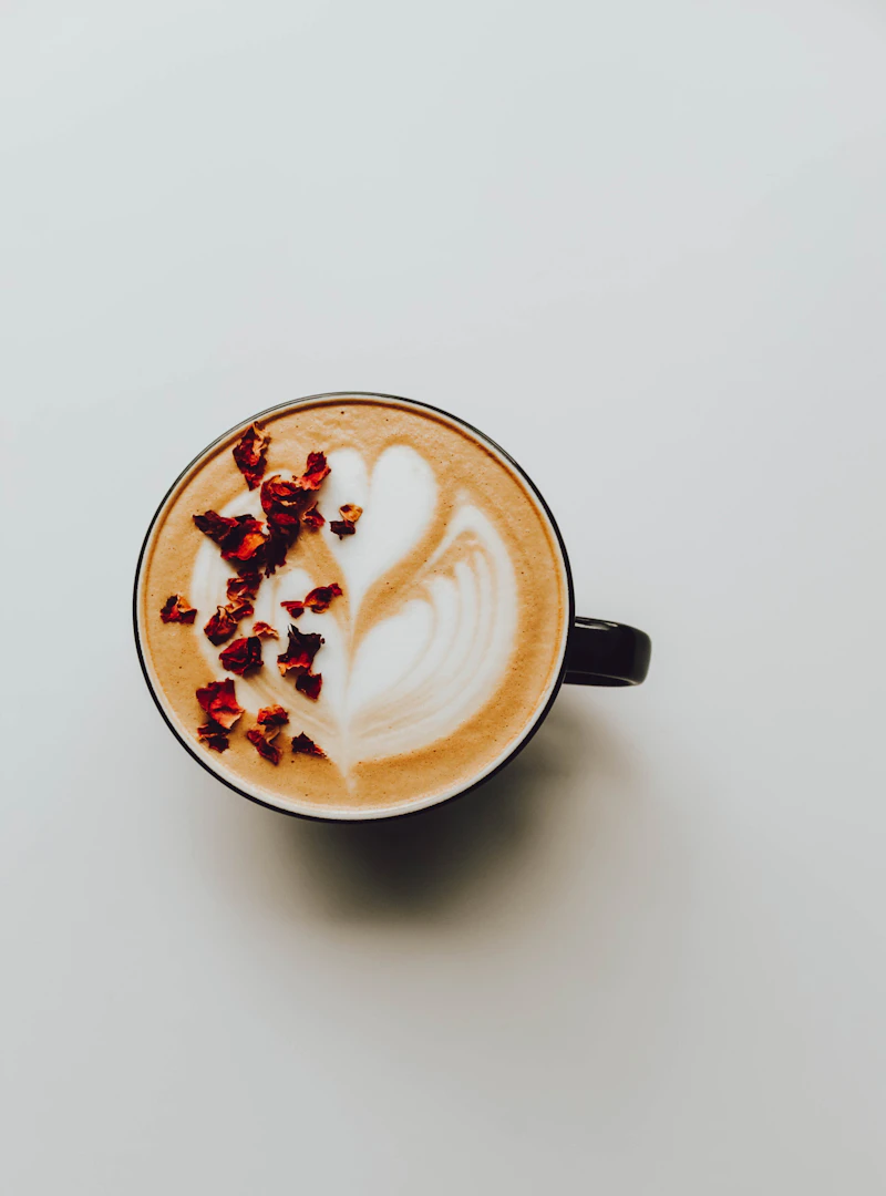 Fresh Rose Coffee Latte