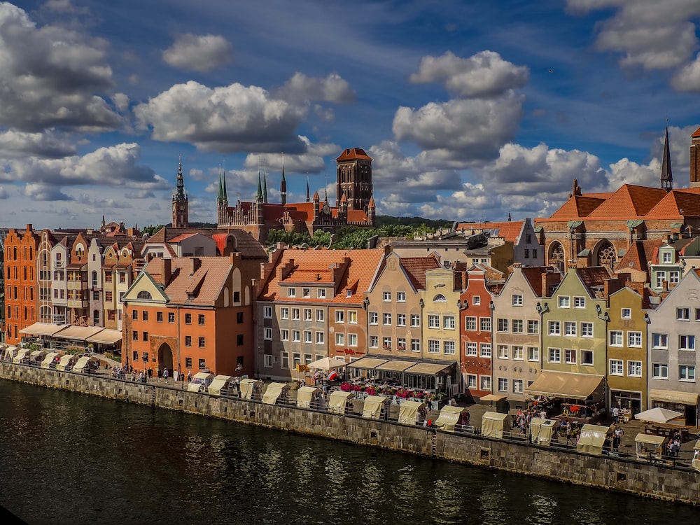 a view of a city from a bridge