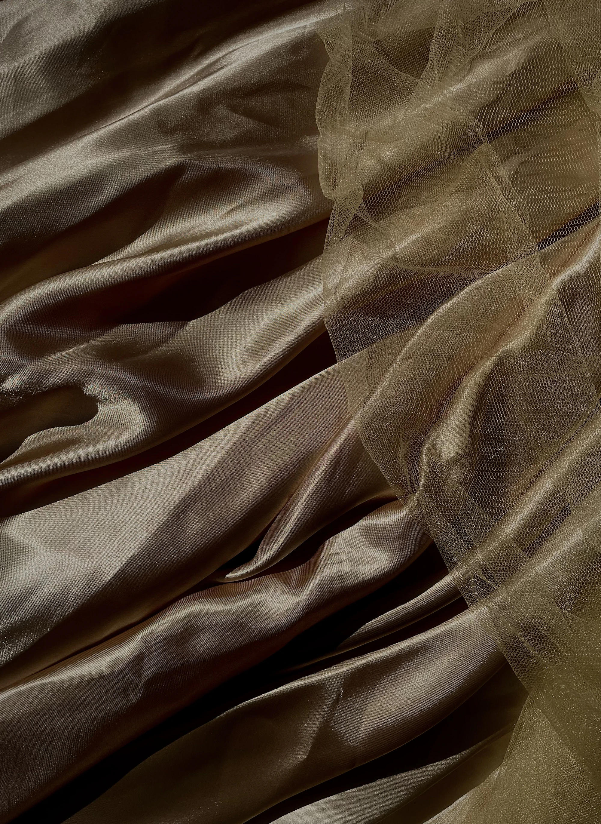 Sheer fabric in soft light