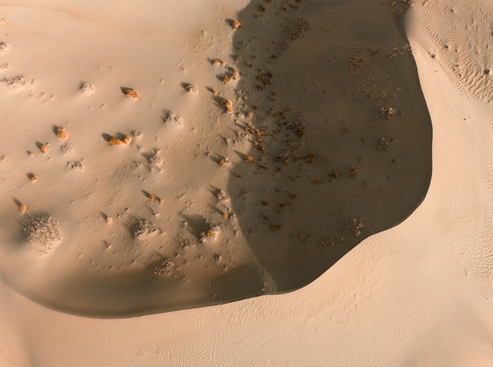 a sandy area in the middle of a desert
